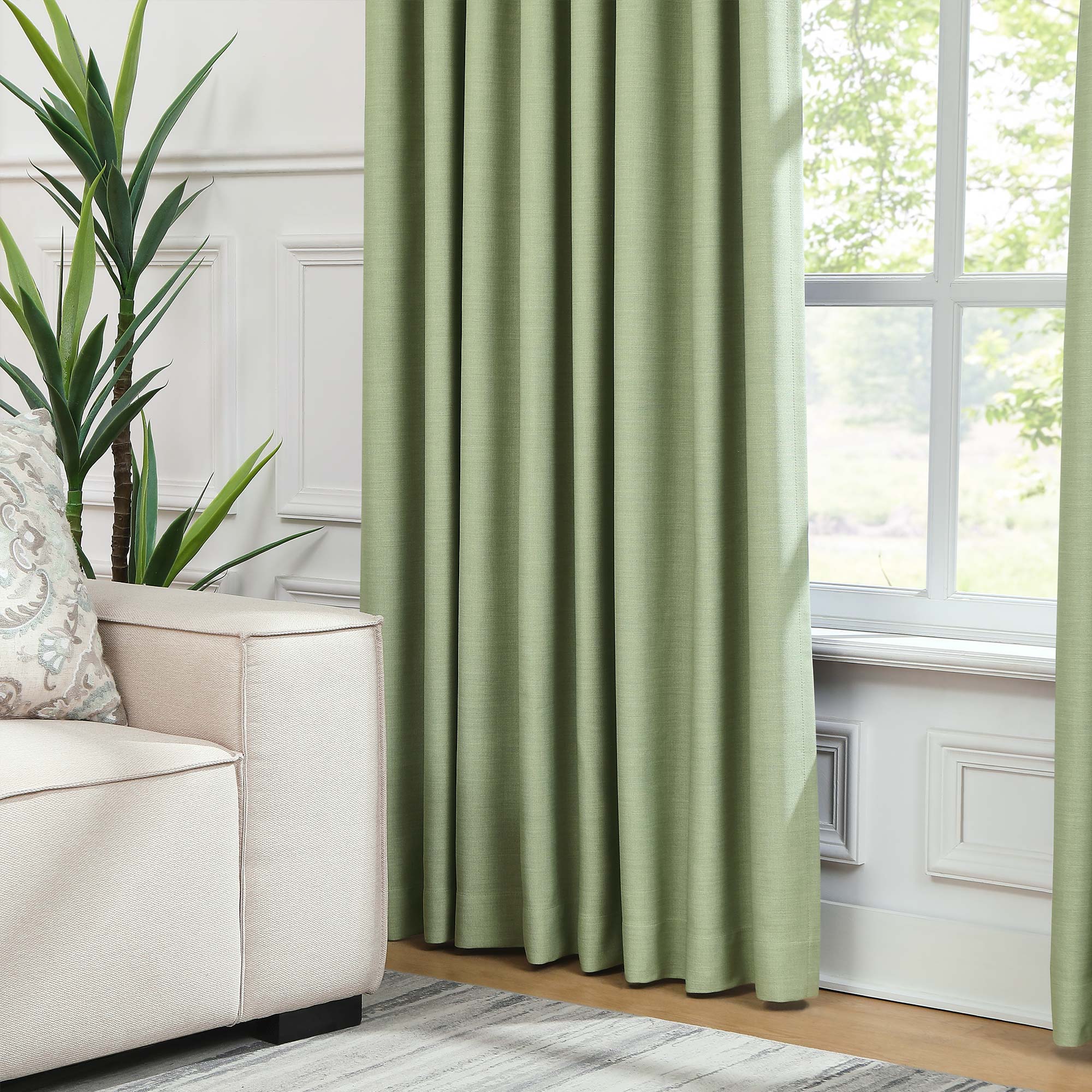 Martin Delicate Linen Cross-texture Blackout Curtains