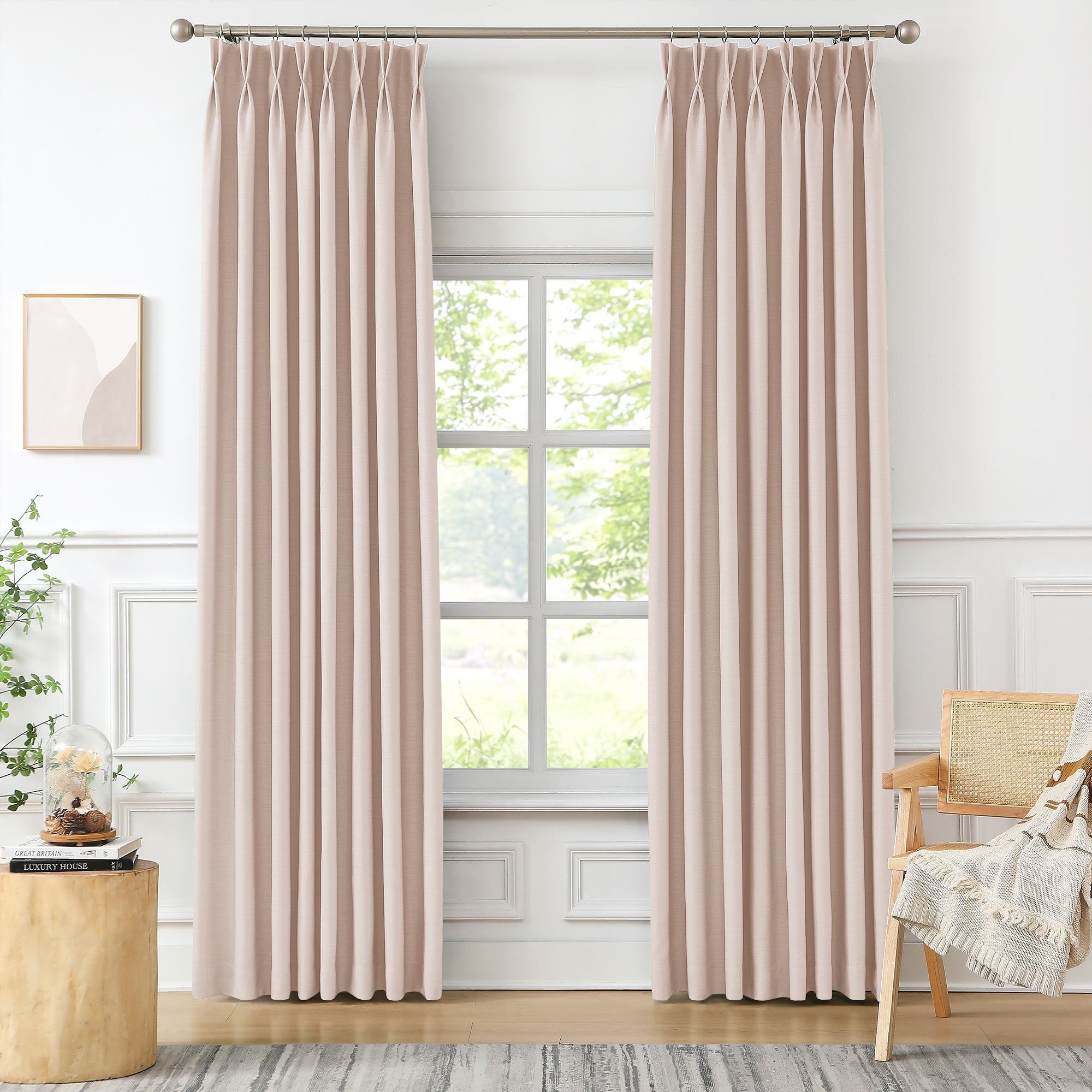 Martin Delicate Linen Cross-texture Blackout Curtains