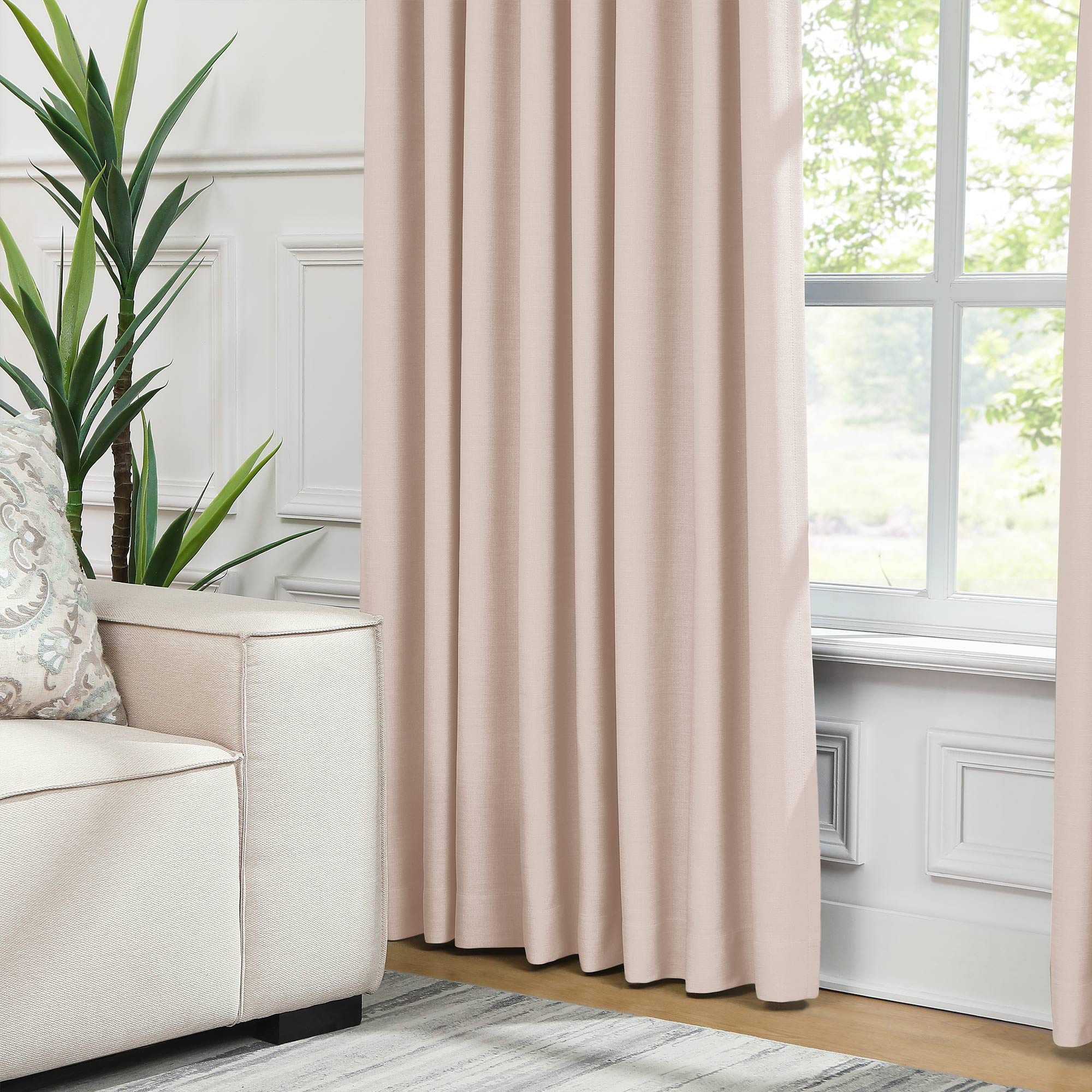 Martin Delicate Linen Cross-texture Blackout Curtains