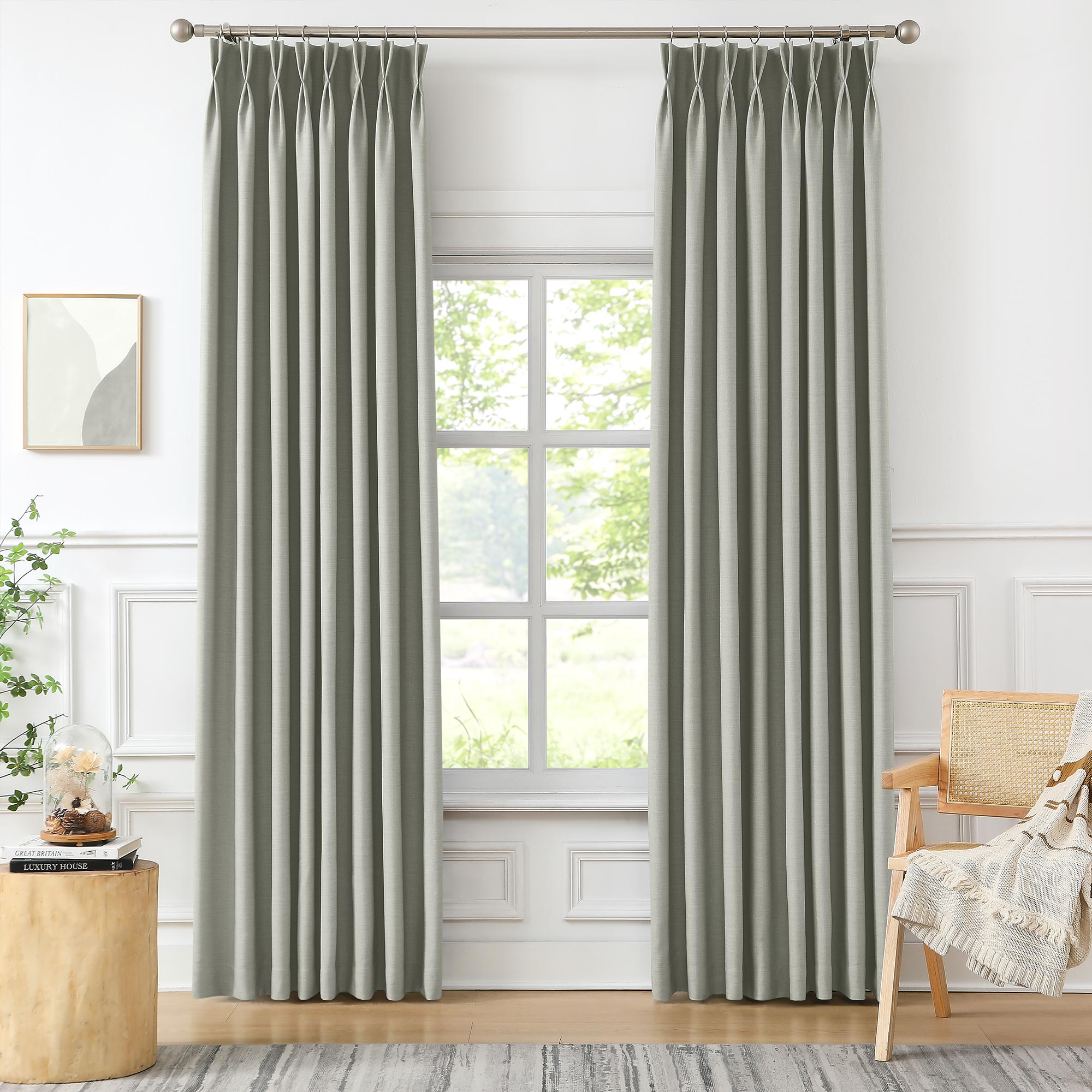Martin Delicate Linen Cross-texture Blackout Curtains