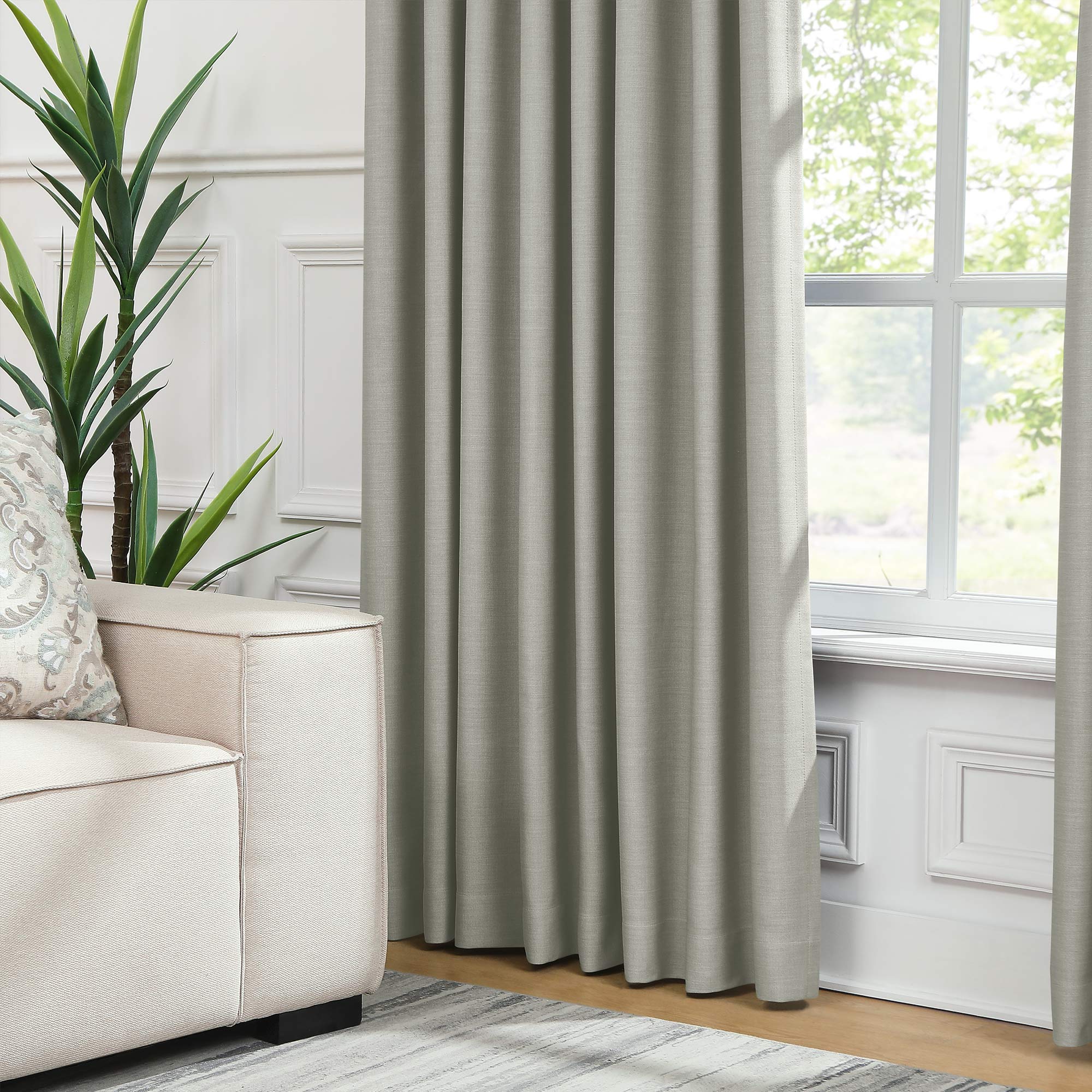 Martin Delicate Linen Cross-texture Blackout Curtains