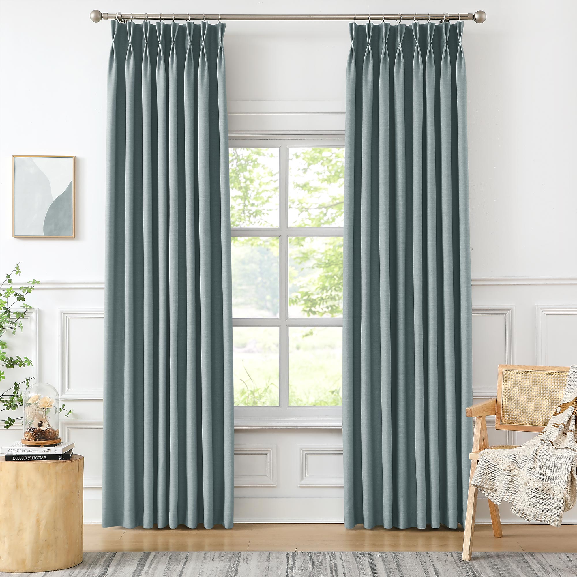 Martin Delicate Linen Cross-texture Blackout Curtains
