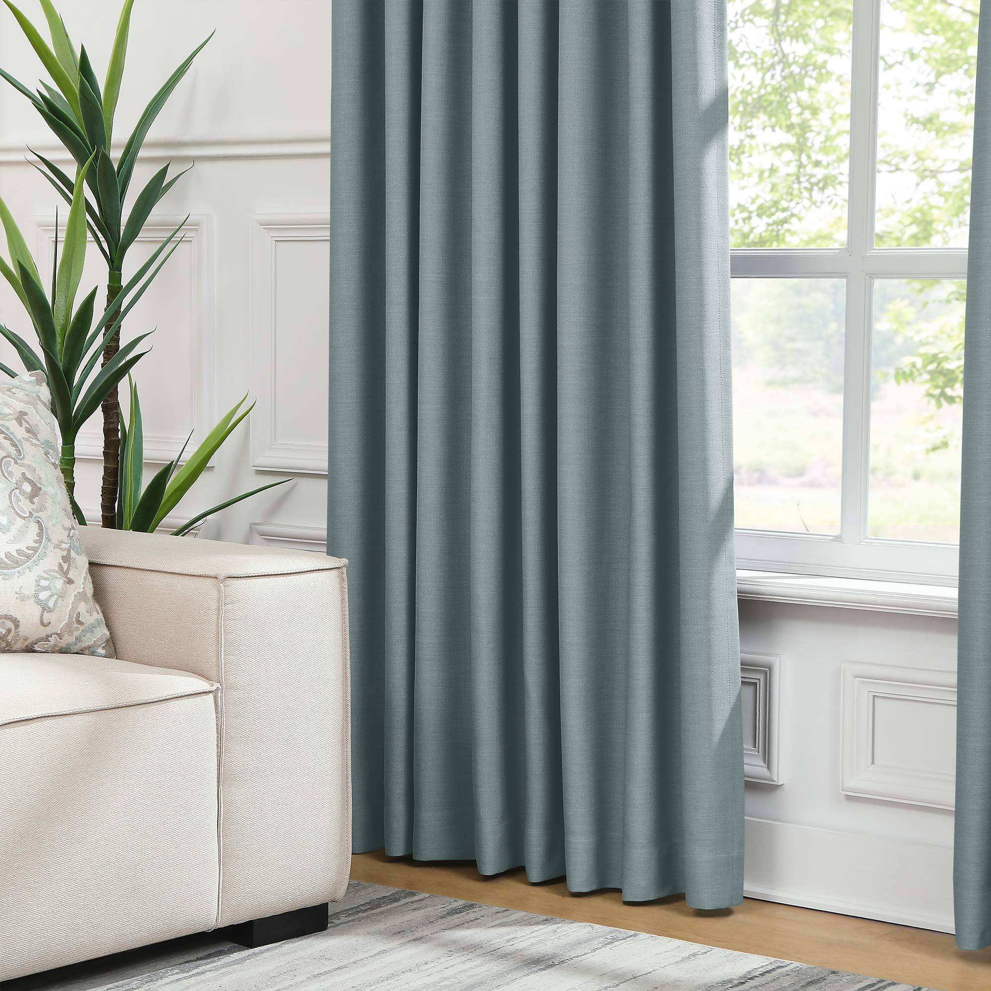 Martin Delicate Linen Cross-texture Blackout Curtains