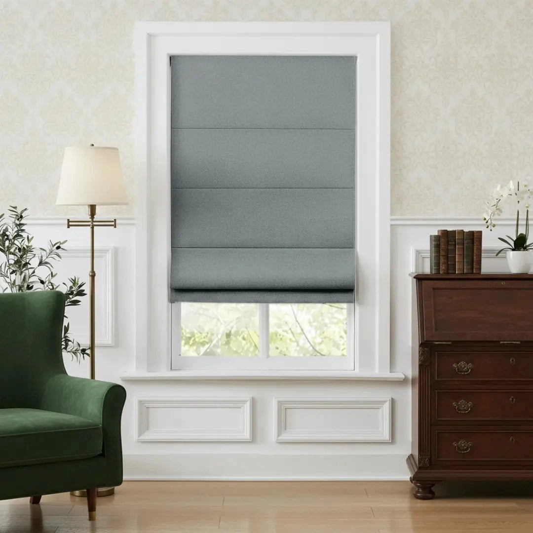 Costom Roman Shades Blue Gray OY6-238-10