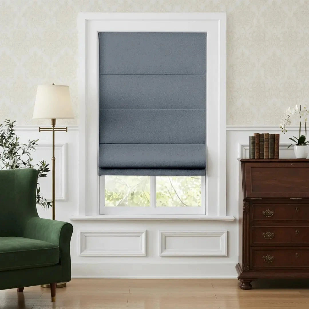 Costom Roman Shades Slate Blue OY6-238-14