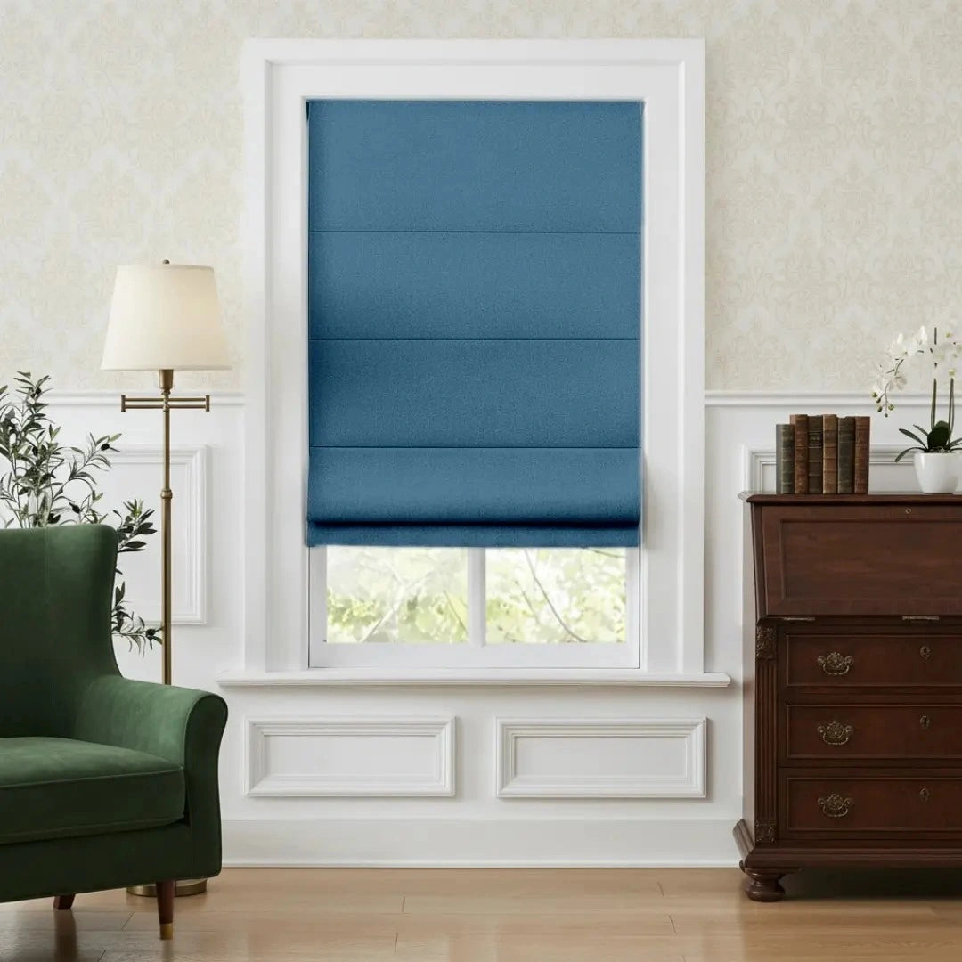 Costom Roman Shades Dusty Indigo OY6-238-21