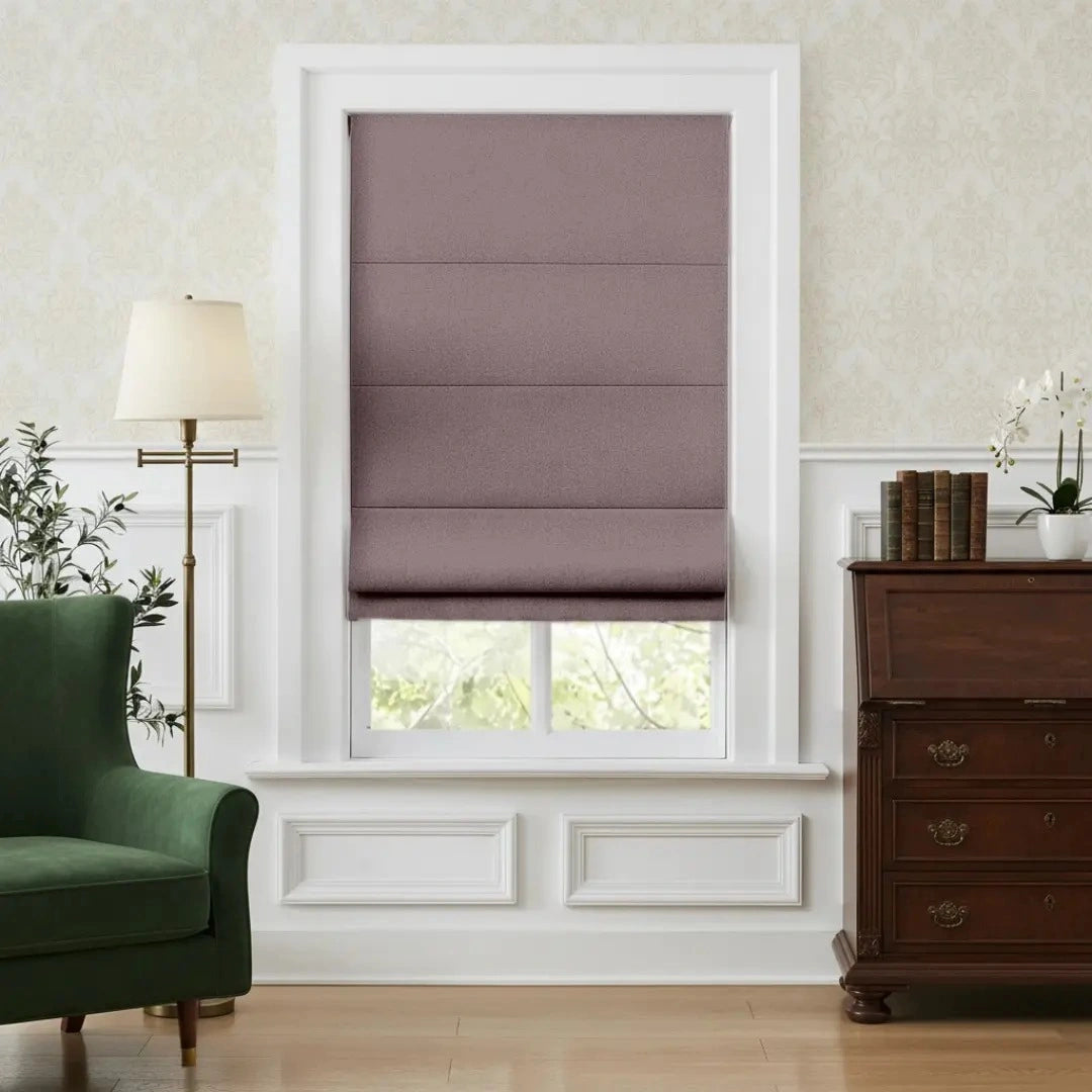 Costom Roman Shades Rosewood Mauve OY6-238-24