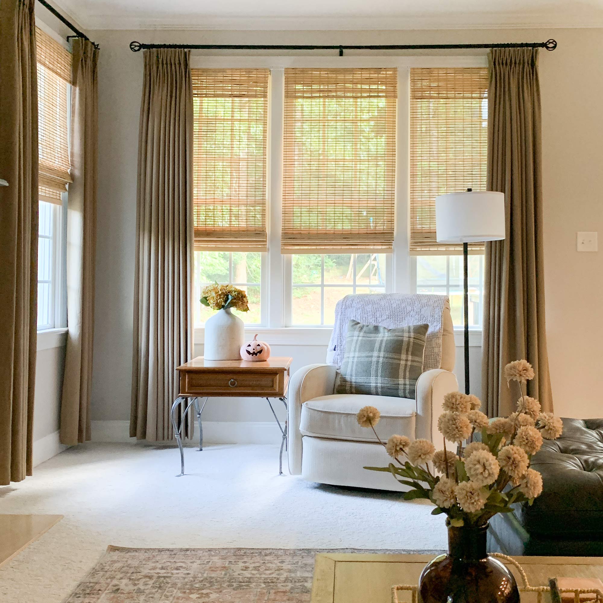 Custom Linen Texture Blackout Curtains
