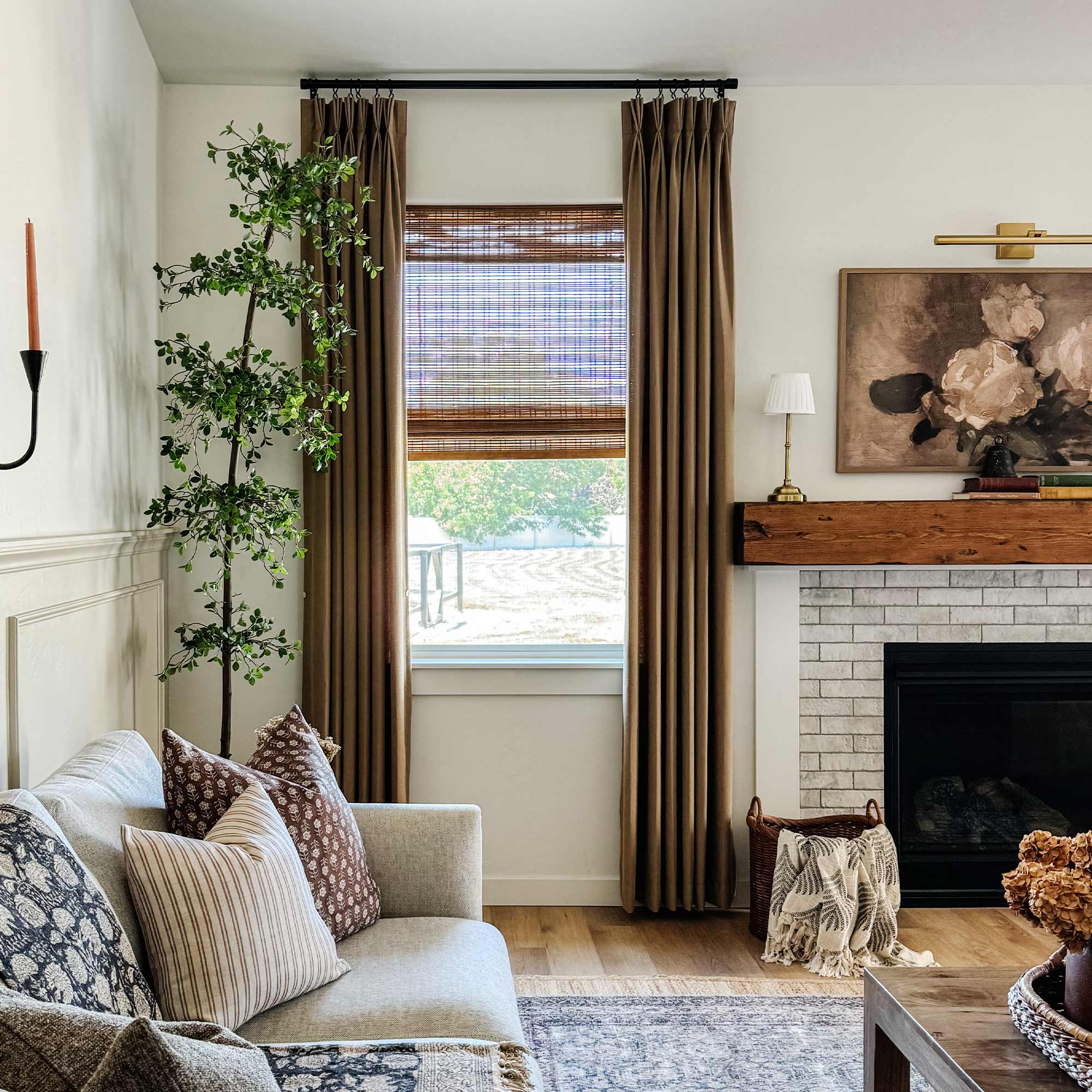 Custom Linen Texture Blackout Curtains