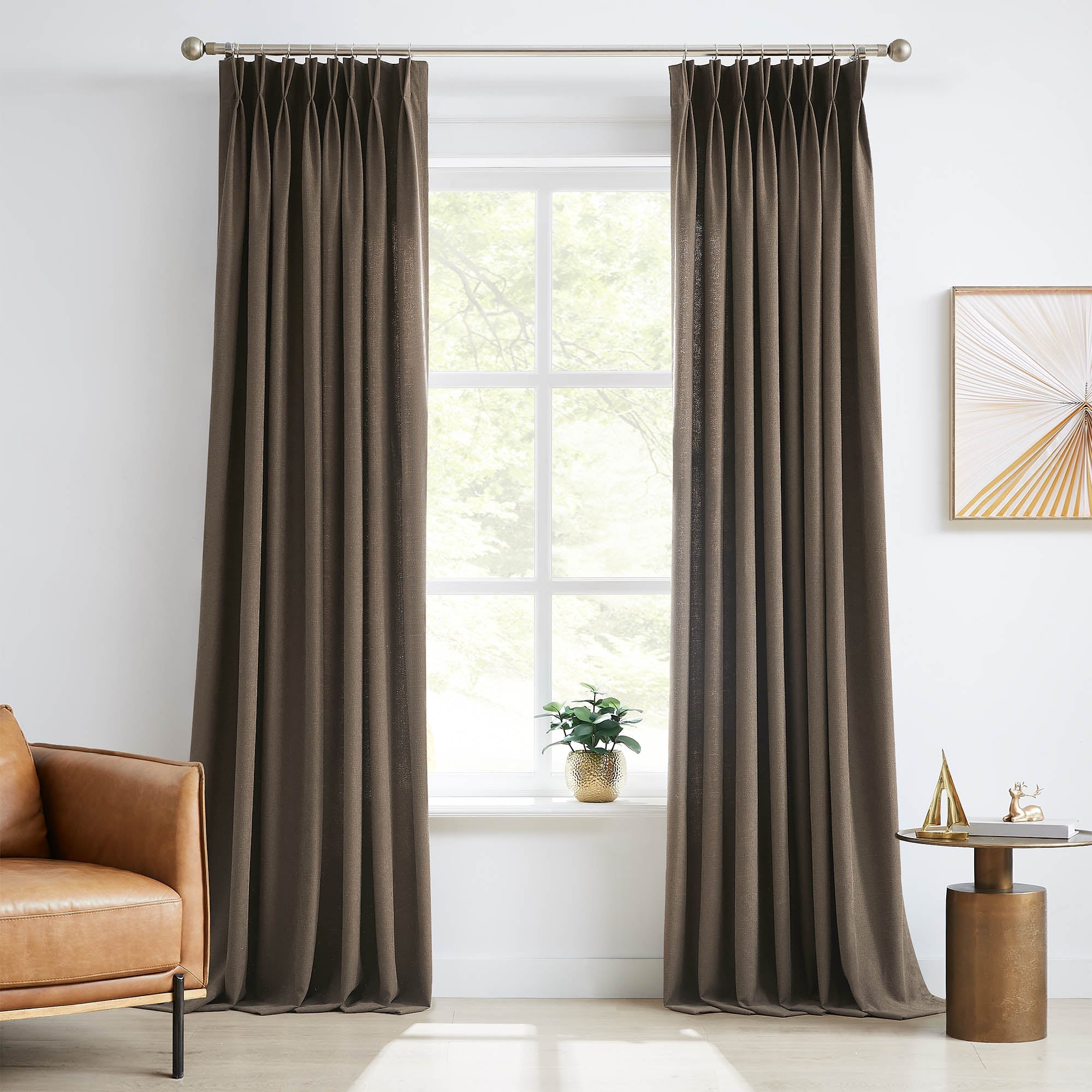 Custom Linen Texture Blackout Curtains
