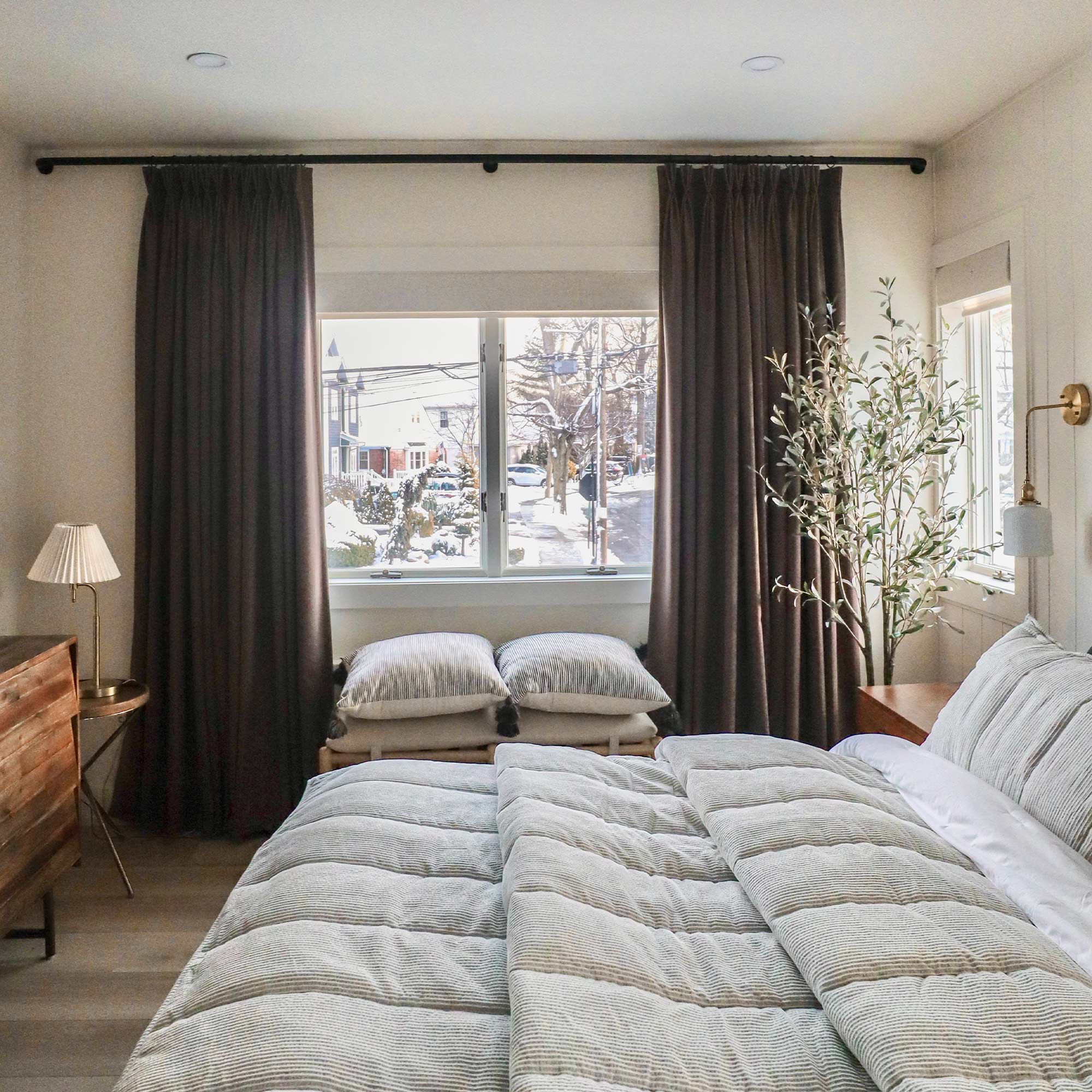 Custom Linen Texture Blackout Curtains