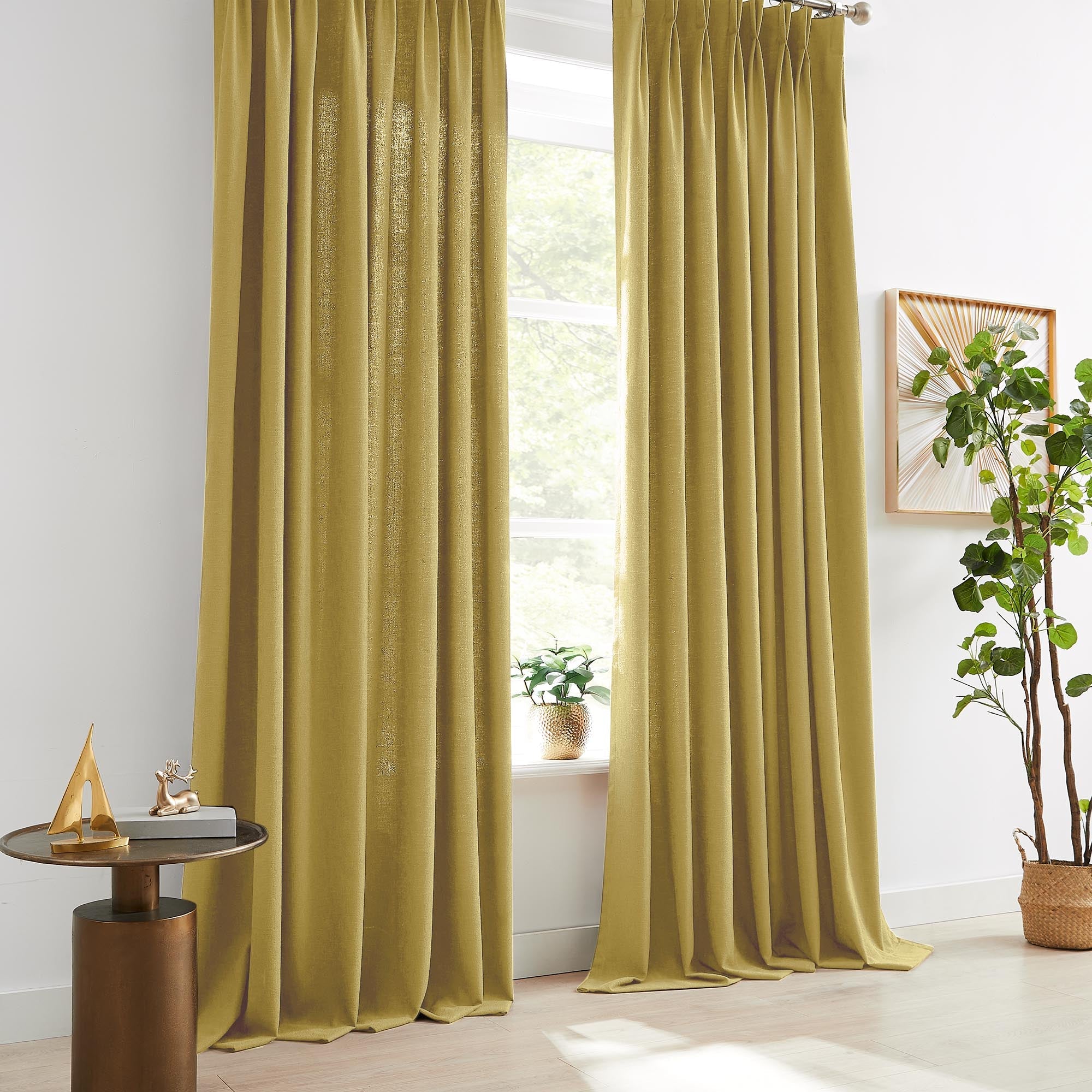 Custom Linen Texture Blackout Curtains