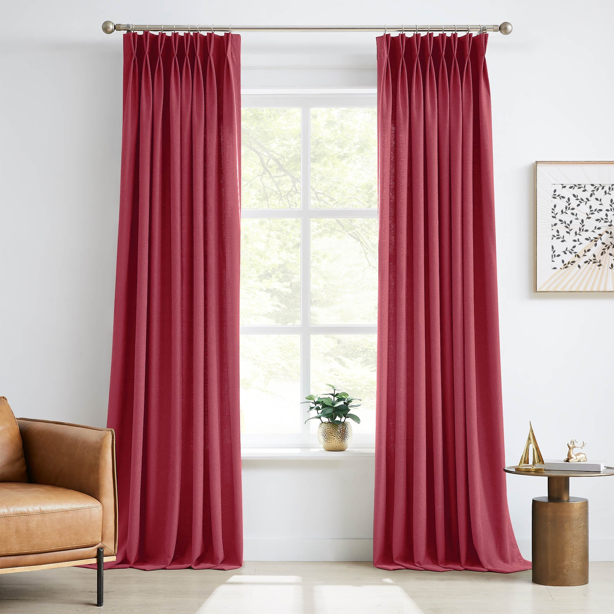 Custom Linen Texture Blackout Curtains