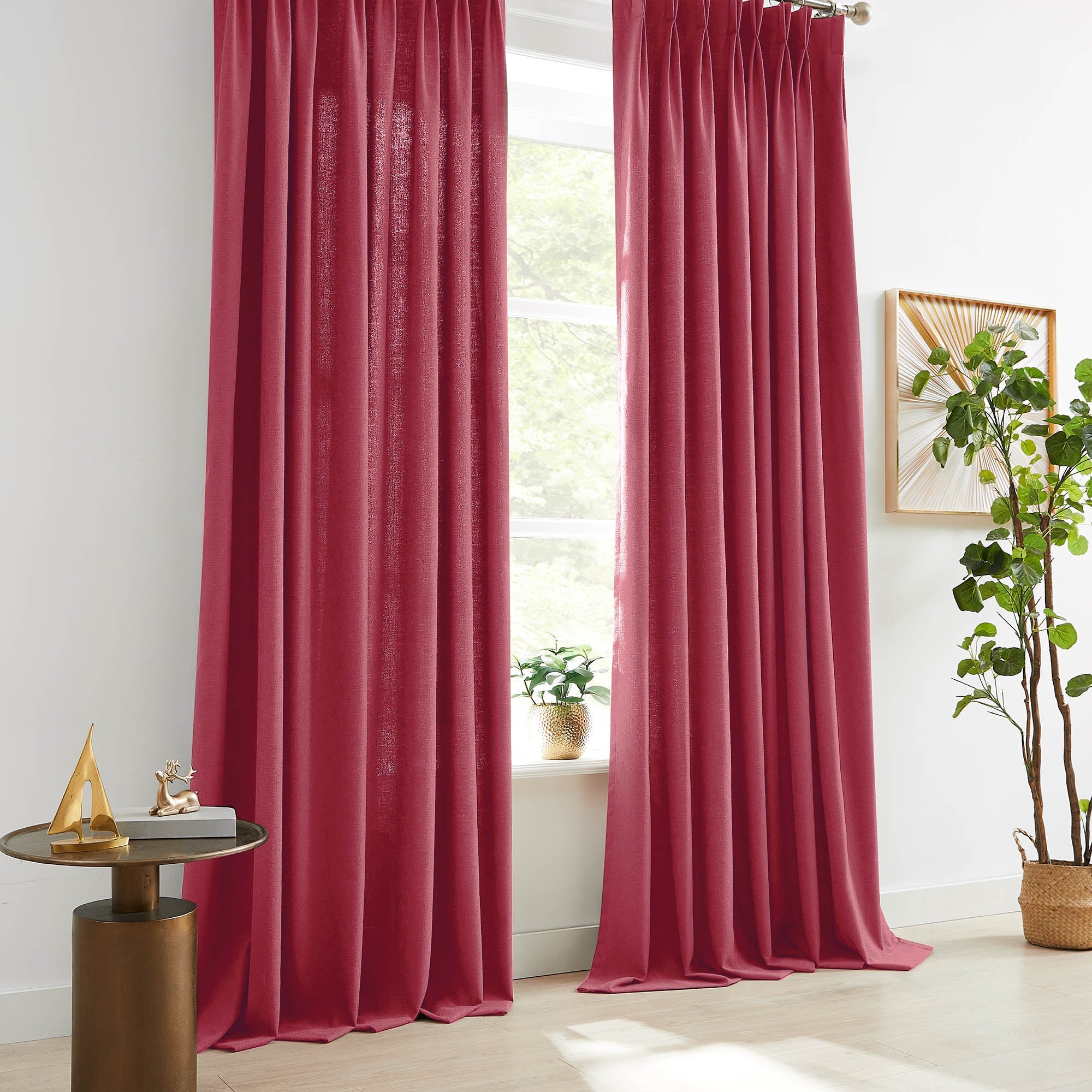 Custom Linen Texture Blackout Curtains