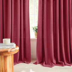 Custom Linen Texture Blackout Curtains
