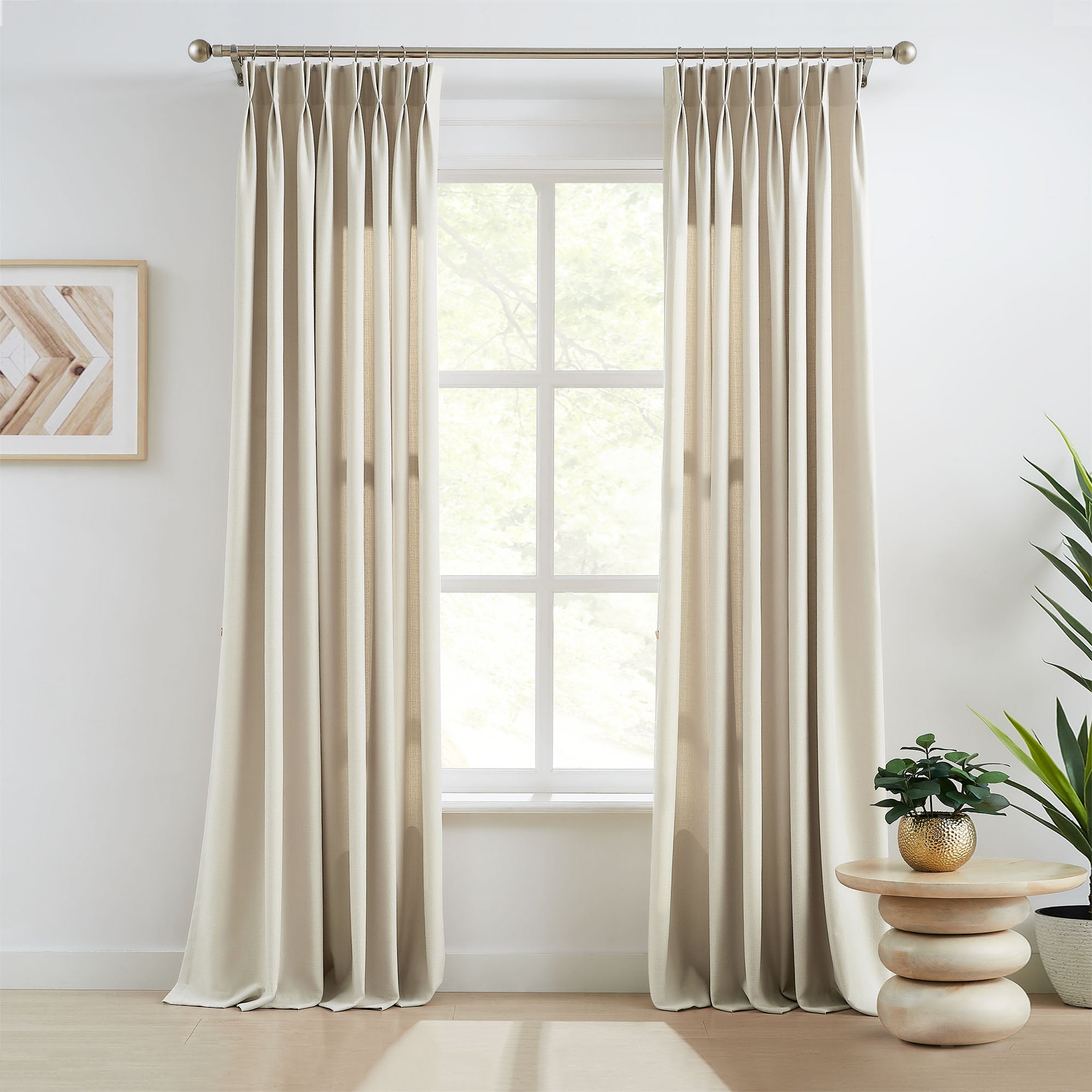 Custom Linen Texture Blackout Curtains