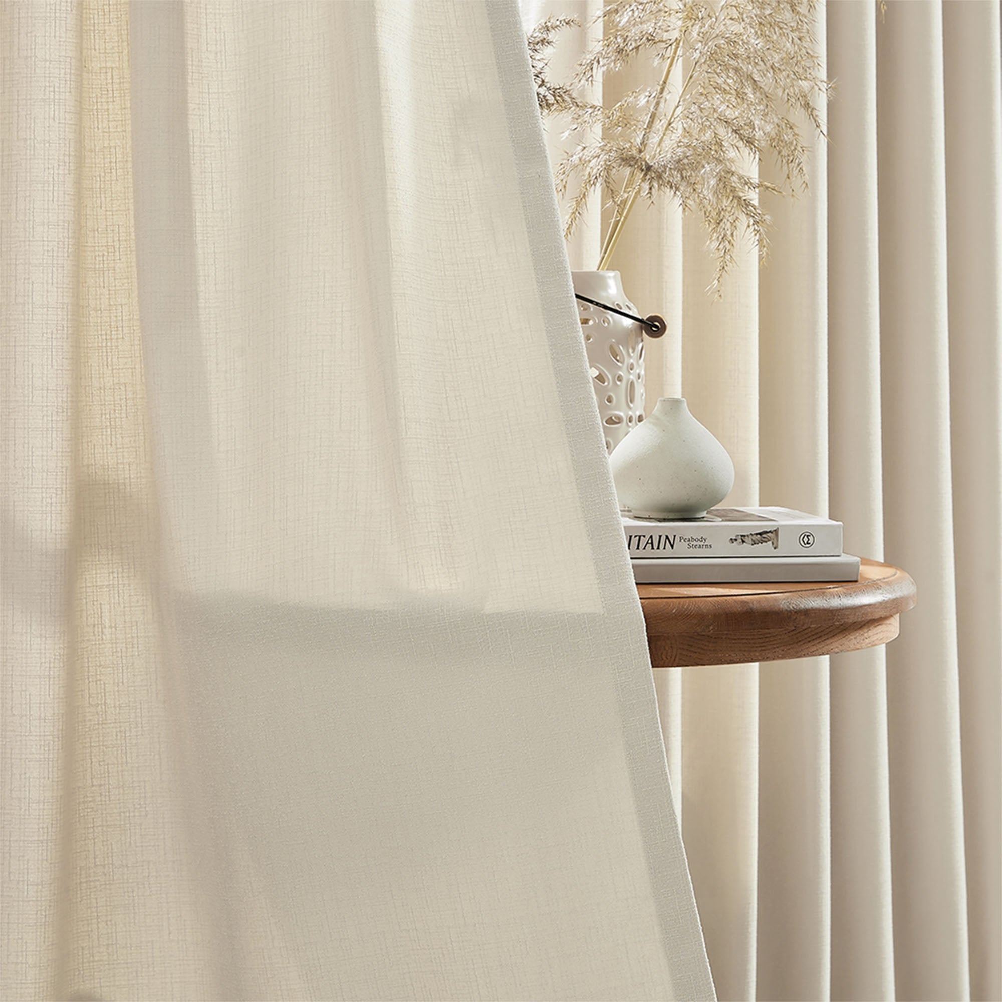 Custom Linen Texture Blackout Curtains