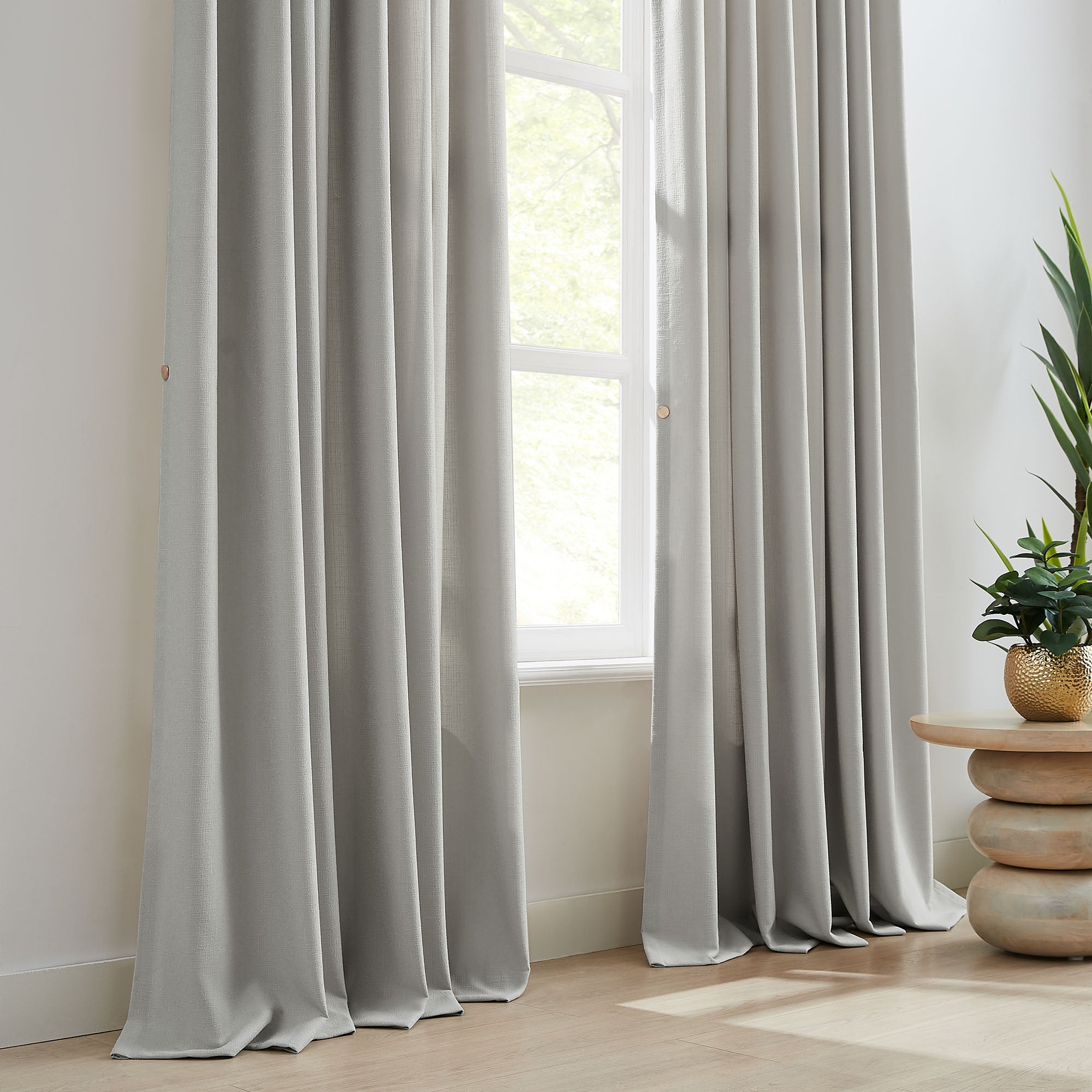 Custom Linen Texture Blackout Curtains