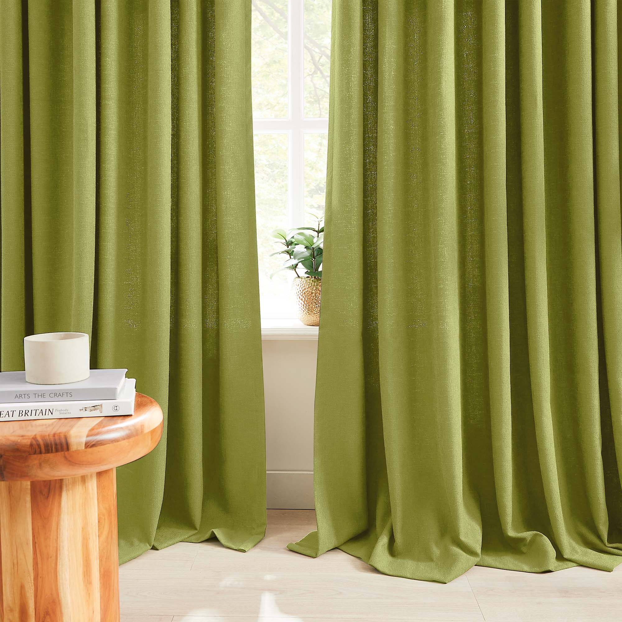 Custom Linen Texture Blackout Curtains