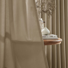 Custom Linen Texture Blackout Curtains