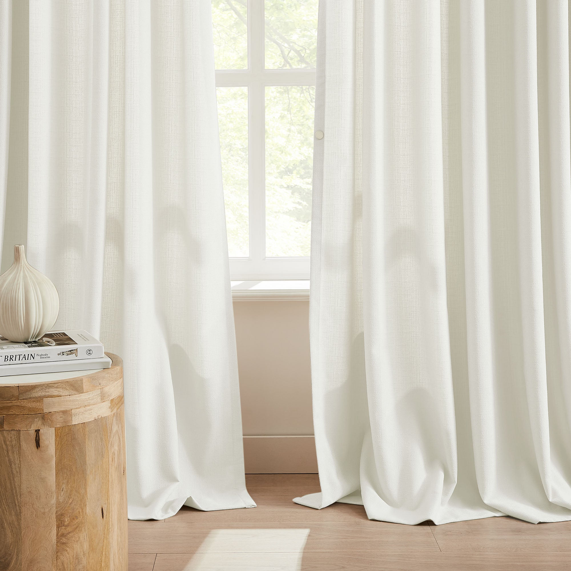 Custom Linen Texture Blackout Curtains