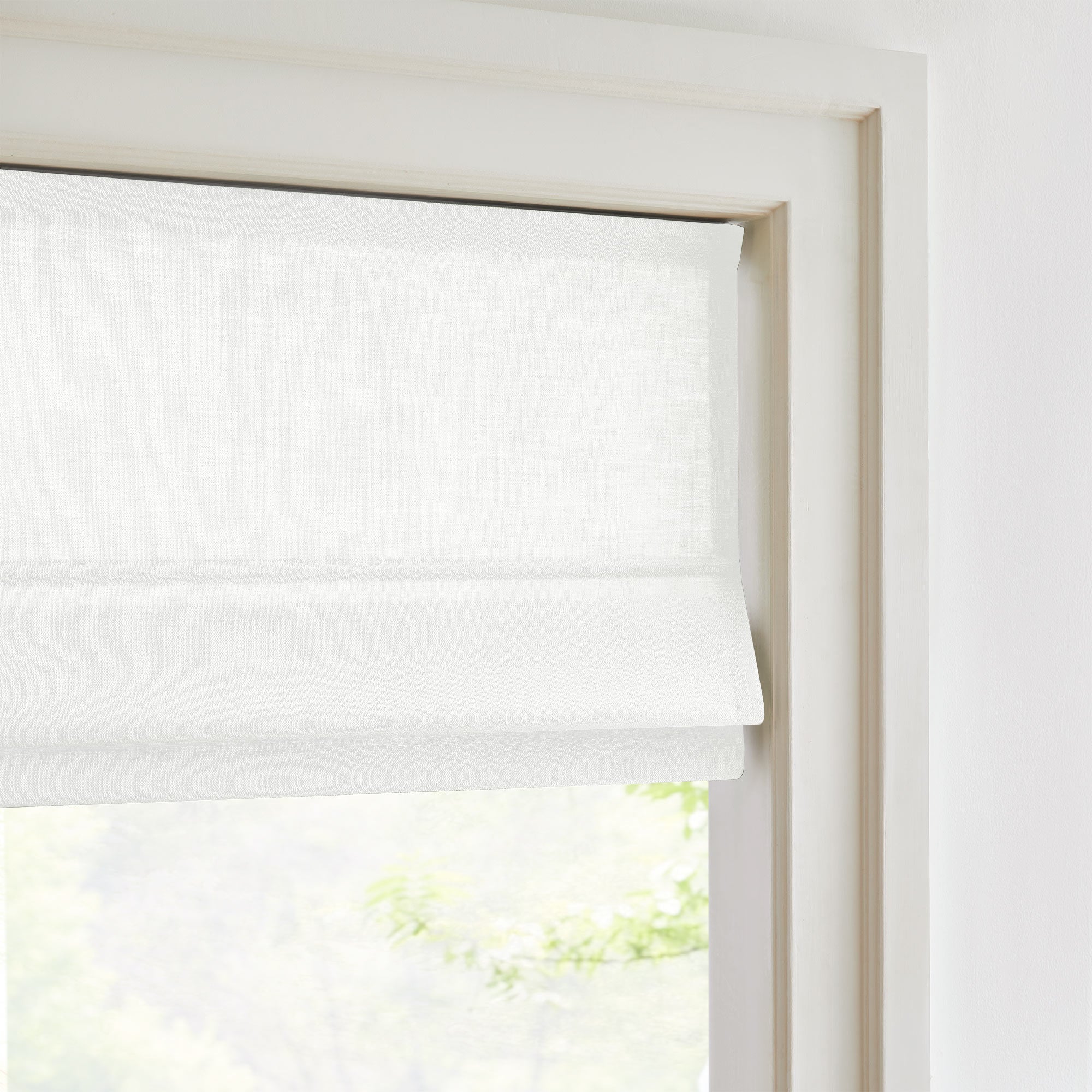 Custom Cordless Linen Roman Shades