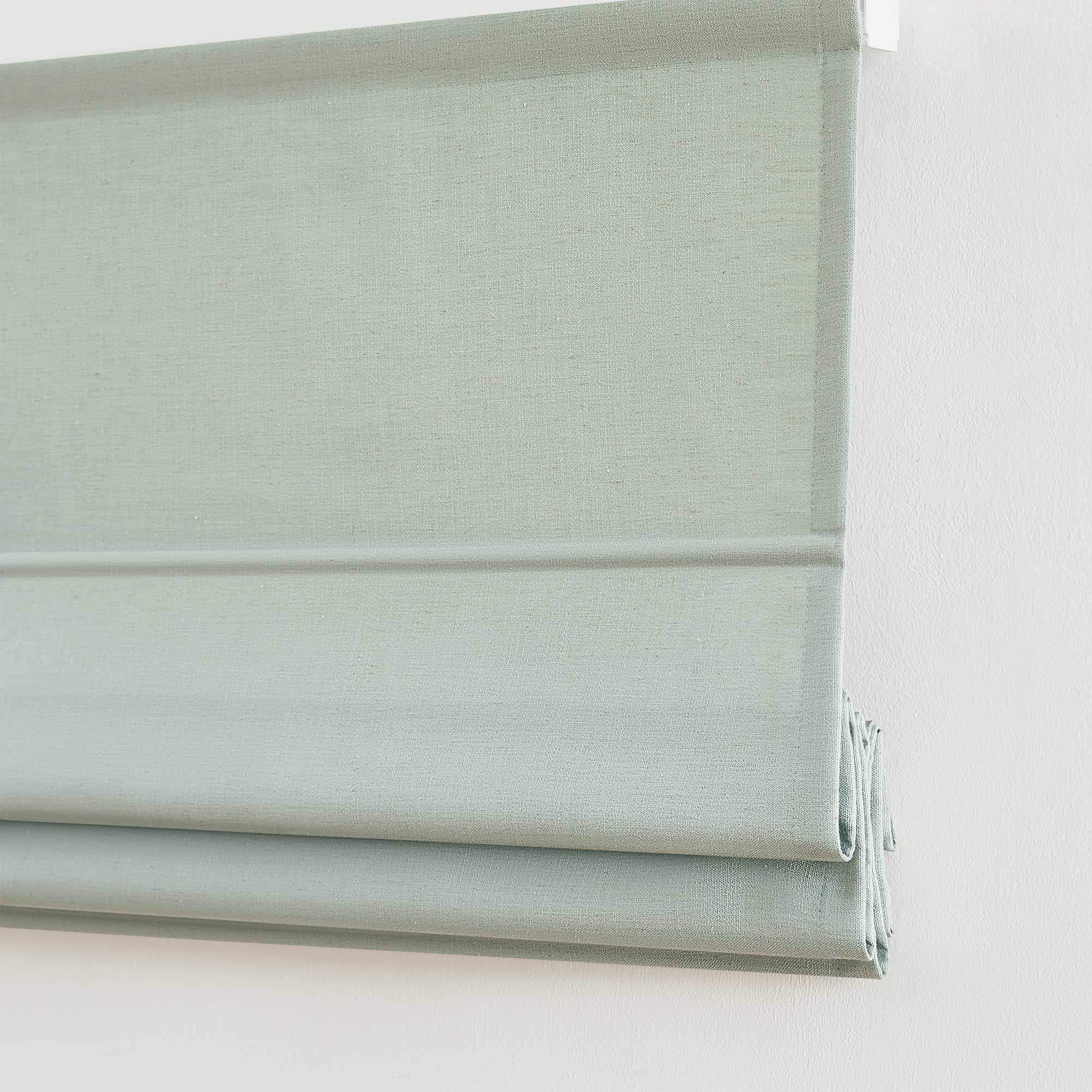 Custom Cordless Linen Roman Shades