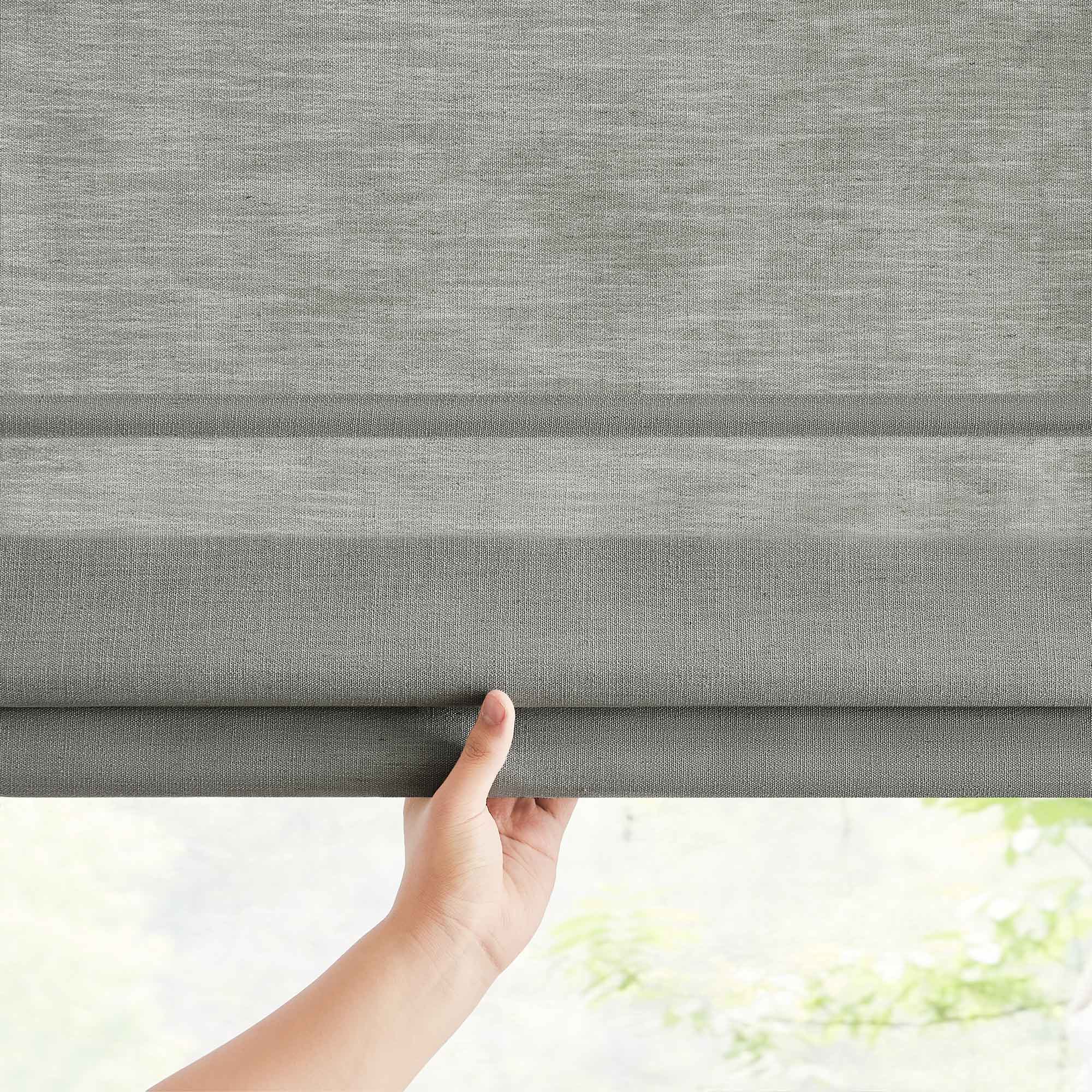 Custom Cordless Linen Roman Shades