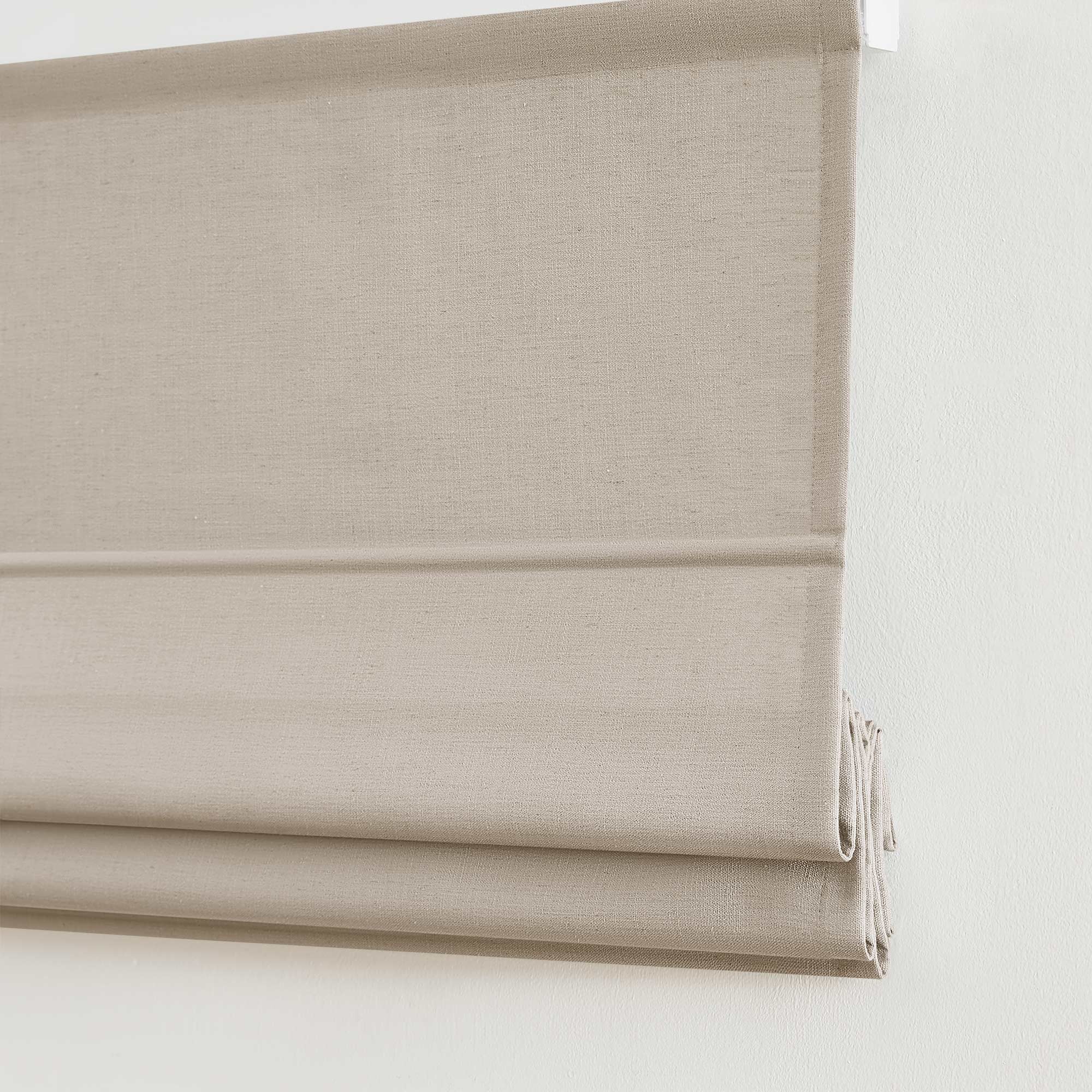 Custom Cordless Linen Roman Shades