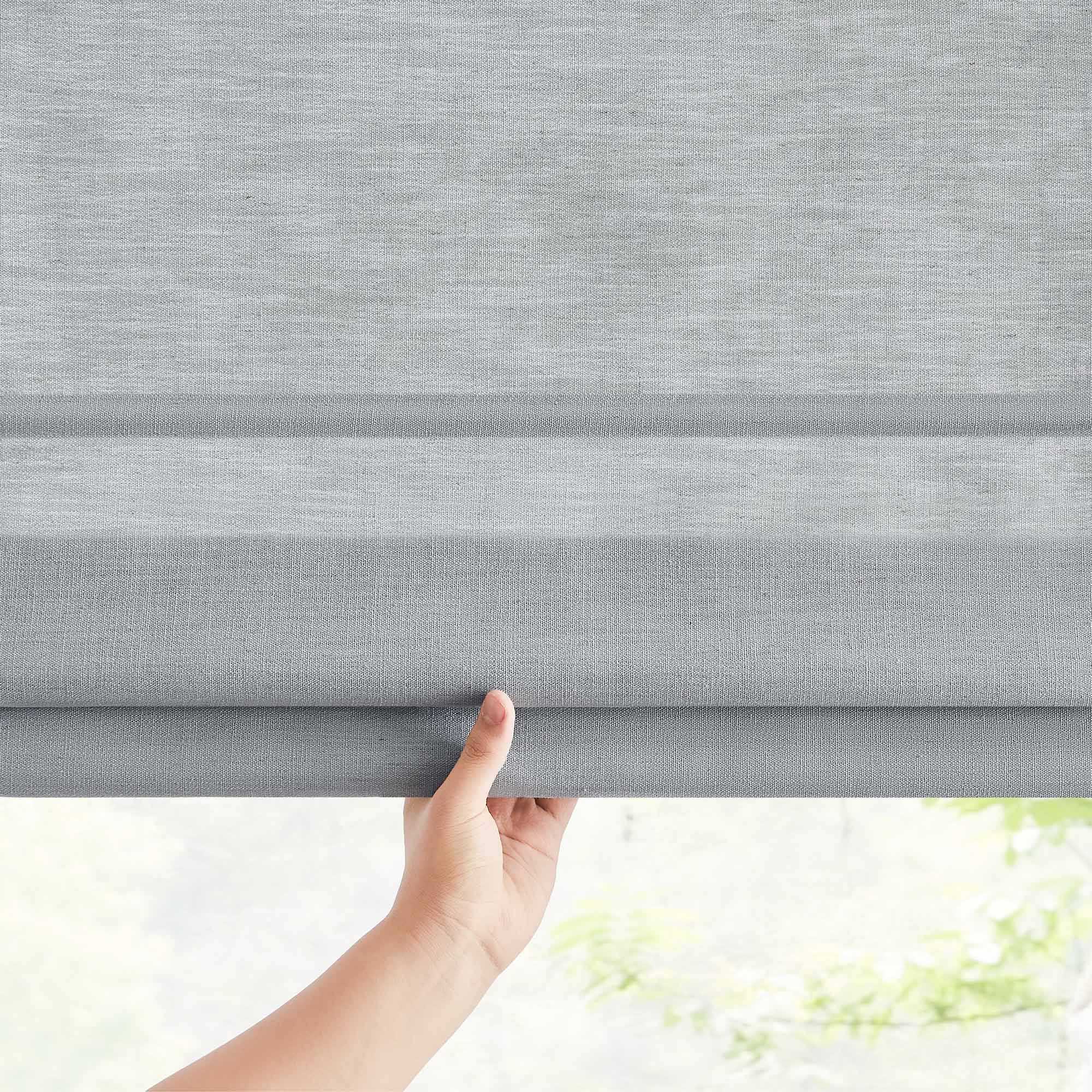 Custom Cordless Linen Roman Shades
