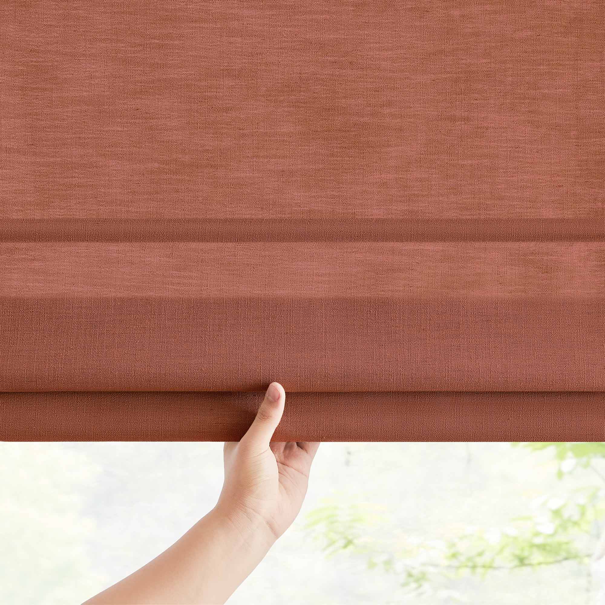 Custom Cordless Linen Roman Shades
