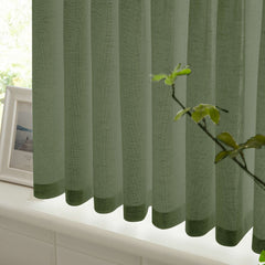 Cotton Linen Semi Sheer Blackout Curtains