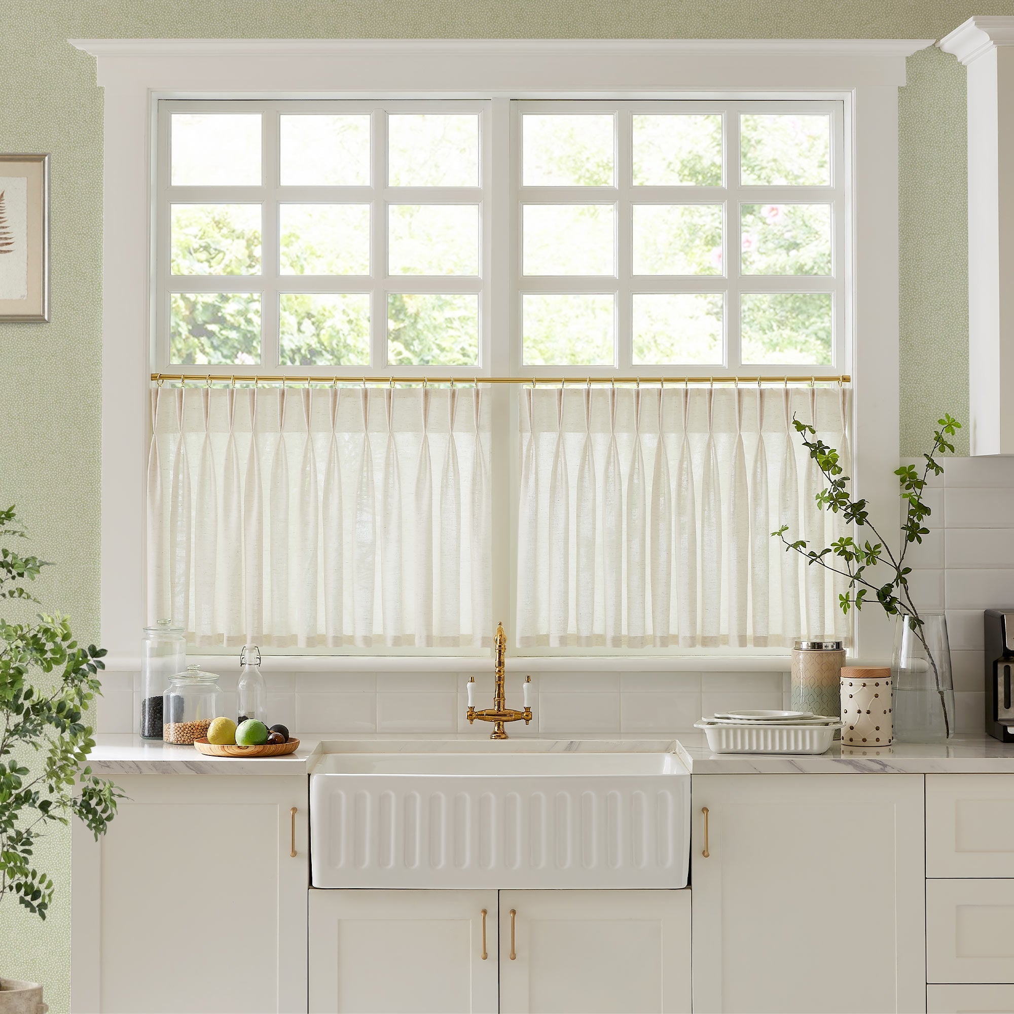 Cotton Linen Semi Sheer Blackout Curtains
