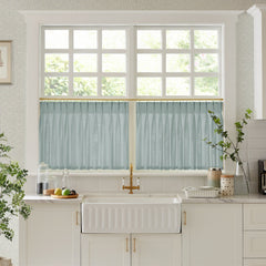 Cotton Linen Semi Sheer Blackout Curtains