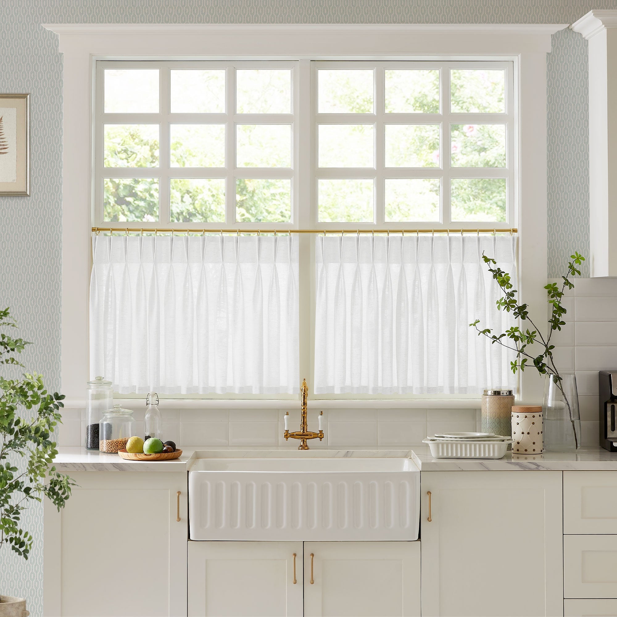 Cotton Linen Semi Sheer Blackout Curtains