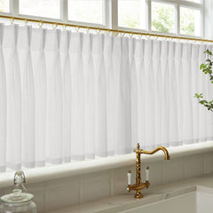 Cotton Linen Semi Sheer Blackout Curtains