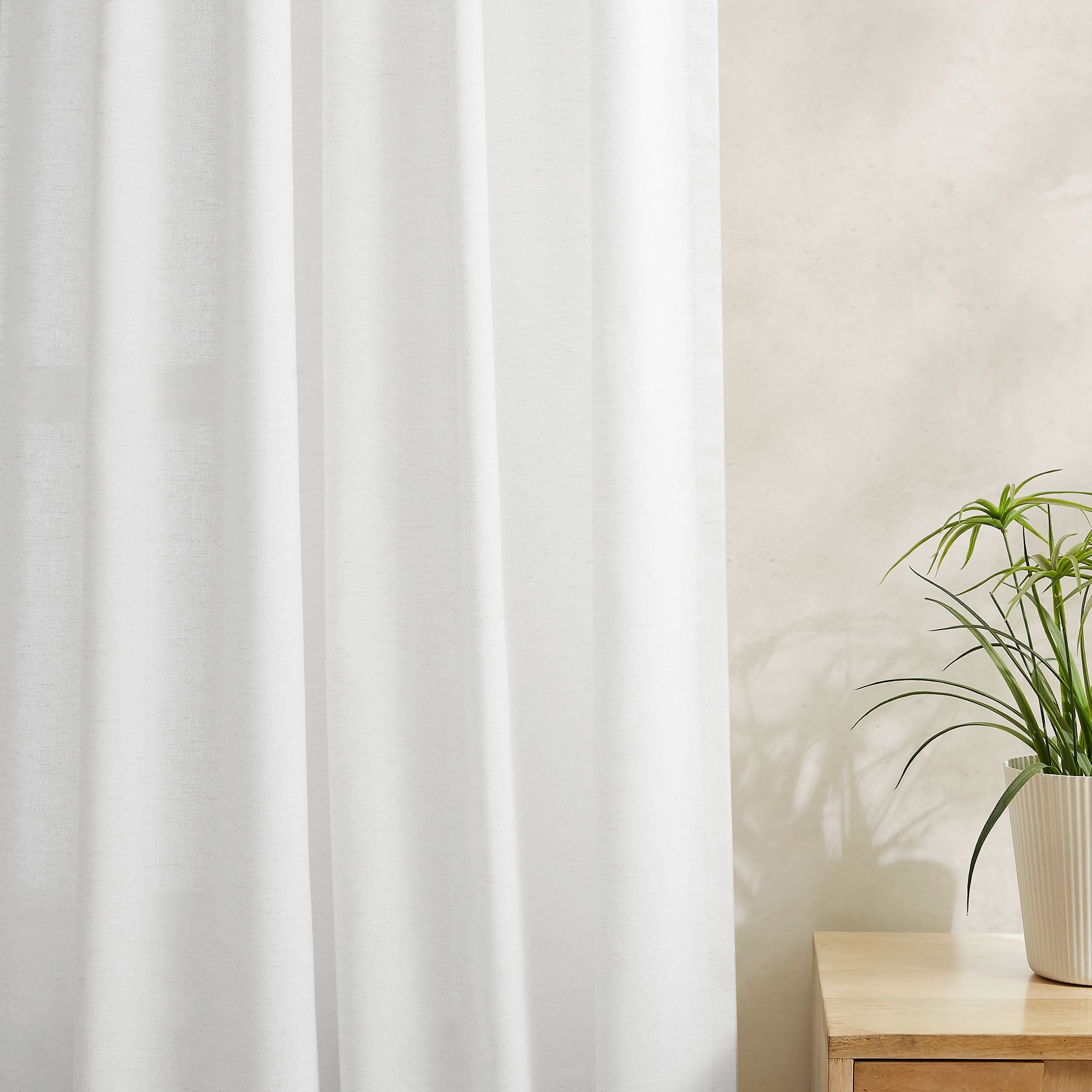 Cotton Linen Semi-Sheer Door Curtains | Light & Privacy