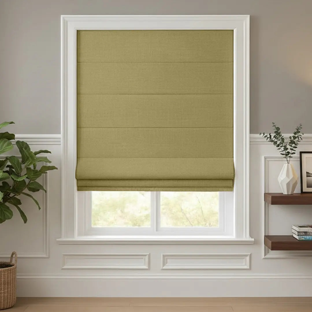 Costom Roman Shades Golden Wheat ZJM06