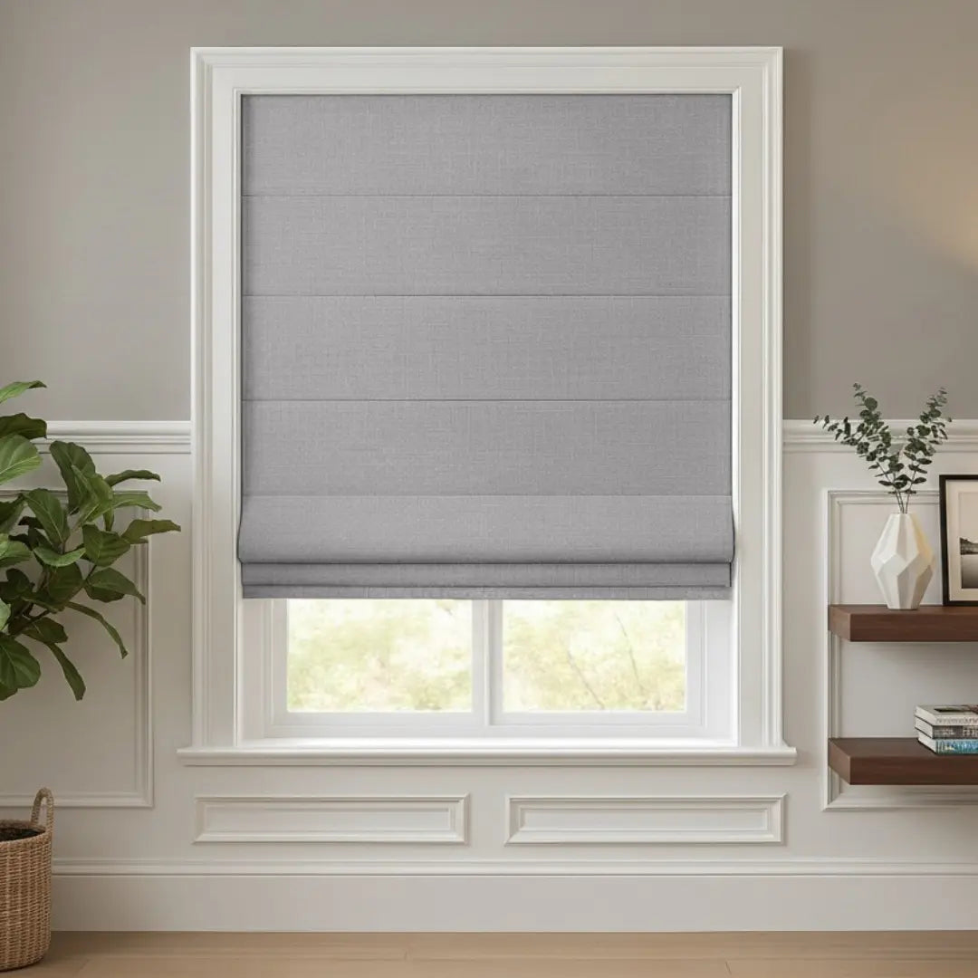 Costom Roman Shades Silver Drift ZJM07