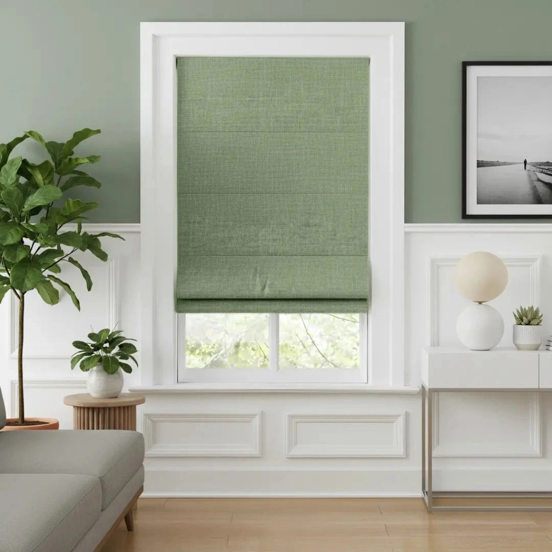 Costom Roman Shades Sage Green ZJM14
