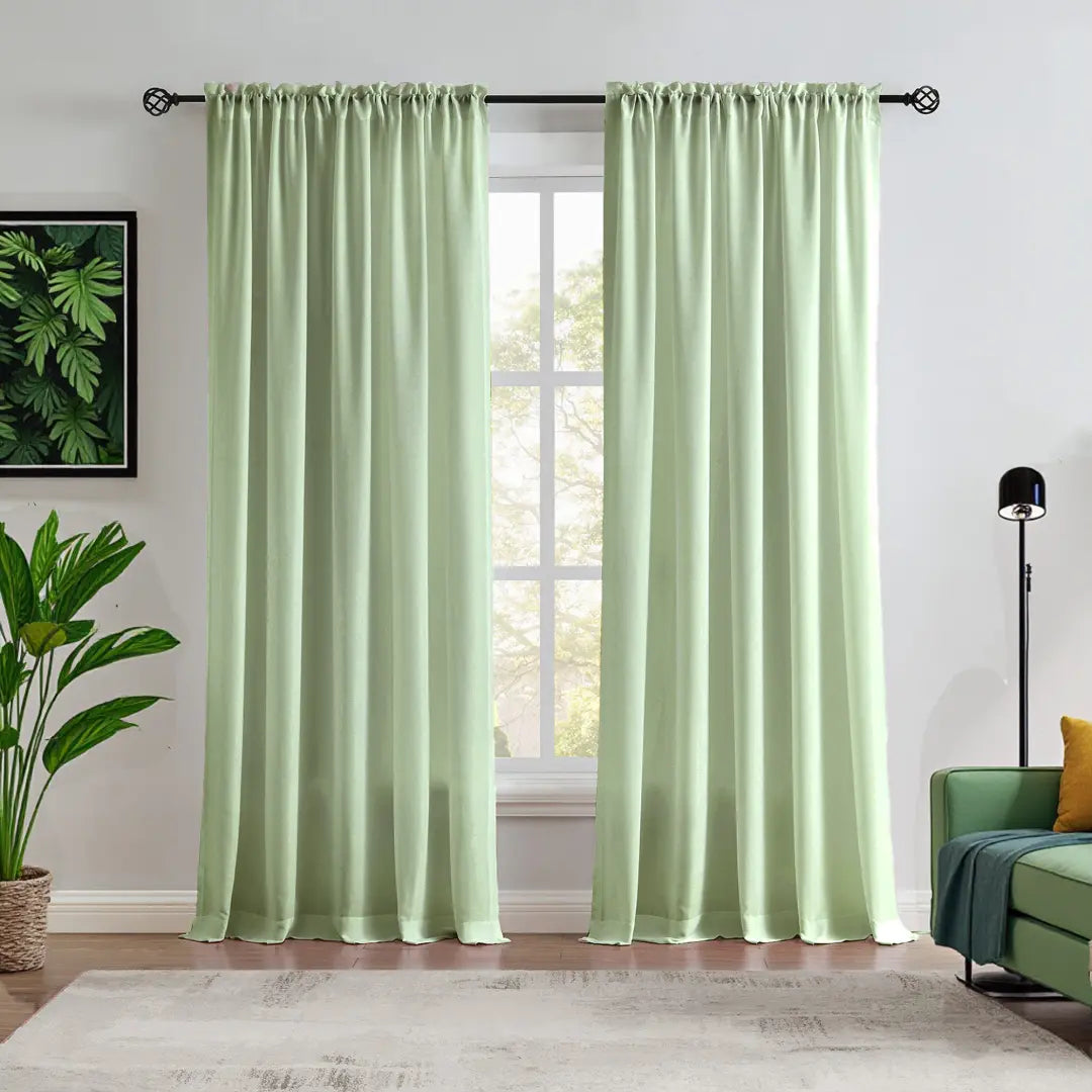 Custom NanoBamboo Linen 100%  Blocakout Shades