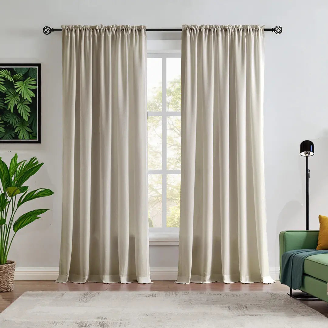 Custom NanoBamboo Linen 100%  Blocakout Shades