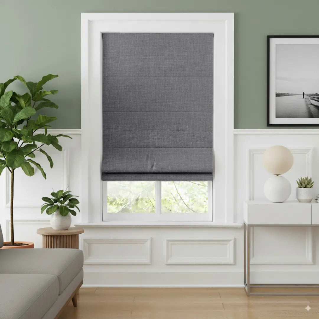 Costom Roman Shades Volcanic Gray ZJM17