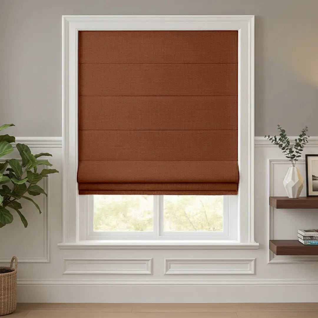 Costom Roman Shades Burnt Sienna ZJM21