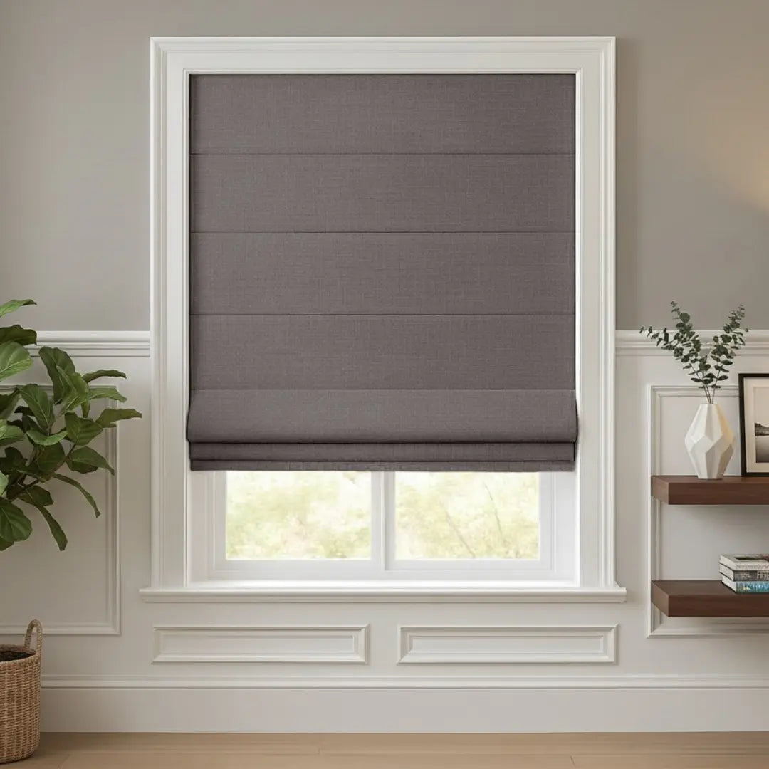 Costom Roman Shades Earth Taupe ZJM22