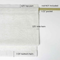 Cotton Linen Semi Sheer Blackout Curtains