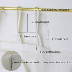 Cotton Linen Semi Sheer Blackout Curtains
