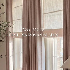 Custom Linen Roman Shade