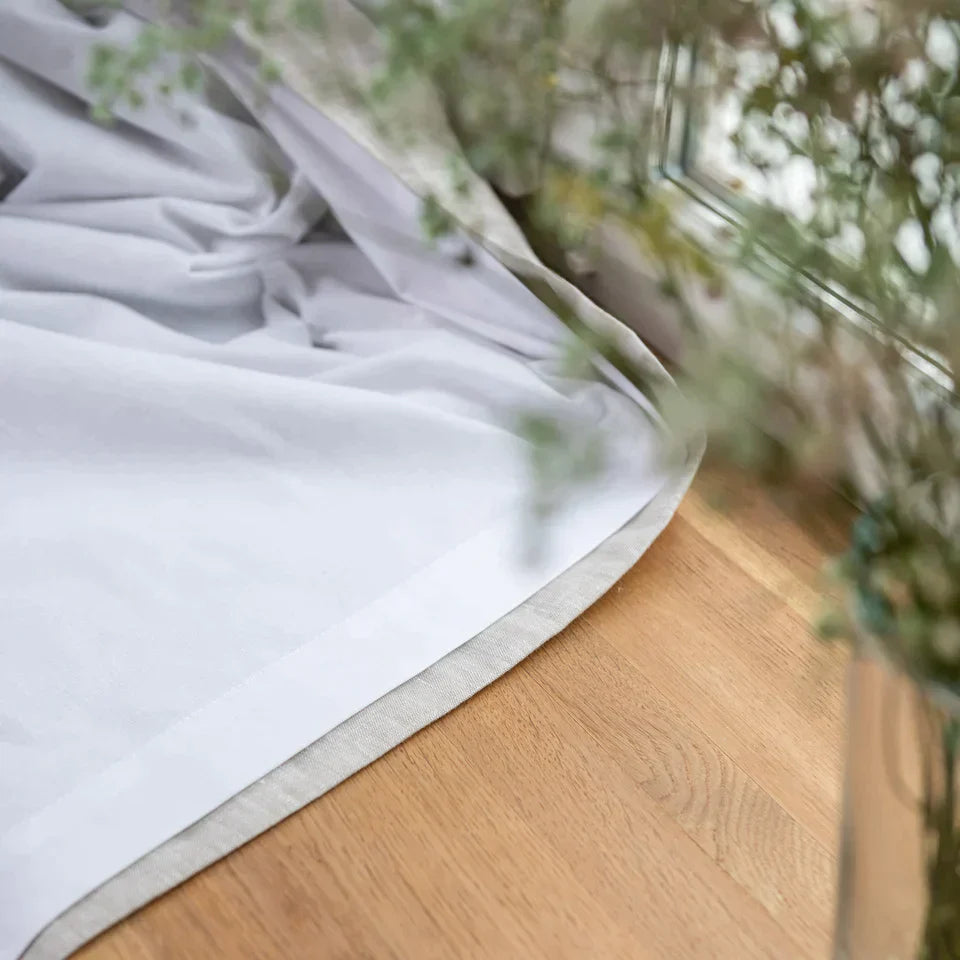 Custom Semi Sheer Linen Curtain Panel for Bedroom