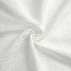 Custom Linen Semi-Sheer Tulle curtains | Embossed White Pleated Drapes for Spring Decor